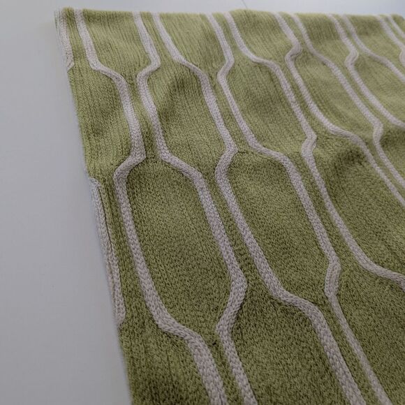 West Elm Green and White Accent Pillow Cover 18" x 18" - Picture 4 of 7